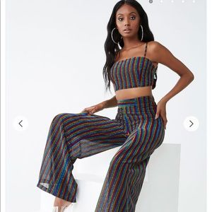 Metallic pants and tank set